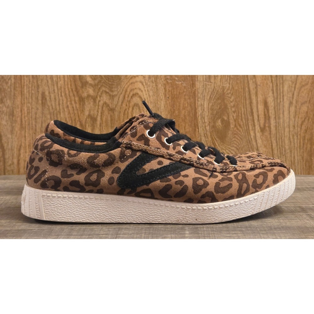 Tretorn Nylite Plus Classic Sneakers Womens Size 6 Brown‎ Leopard Animal Print